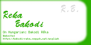 reka bakodi business card